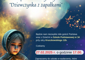 Plakat informujący o wydarzeniu. Na plakacie widać dziewczynkę z zapałakmi.