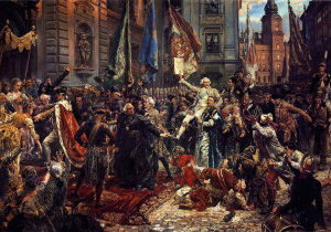 Zdjęcie przedstawia obraz Jana Matejki "Konstytucja Trzeciego Maja 1791 roku". Zródło: Wikipedia