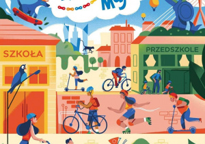 "bierzemy udział w kampanii Rowerowy Maj" - plakat kampanii niedostępny cyfrowo.