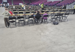 Uczestnicy podczas pierwszych rozgrywek.